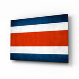 Flag of Costa Rica Glass Wall Art