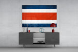 Flag of Costa Rica Glass Wall Art