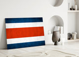 Flag of Costa Rica Glass Wall Art