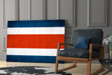 Flag of Costa Rica Glass Wall Art