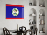 Flag of Belize Glass Wall Art