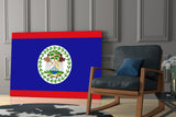 Flag of Belize Glass Wall Art