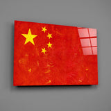 Flag of China Glass Wall Art