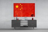 Flag of China Glass Wall Art