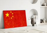 Flag of China Glass Wall Art