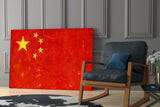 Flag of China Glass Wall Art