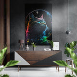 Cat Brushed Aluminium Dibond Wall Art