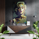 Marilyn Monroe Brushed Aluminium Dibond Wall Art