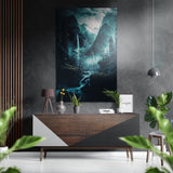 River Brushed Aluminium Dibond Wall Art