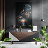 Captain America Brushed Aluminium Dibond Wall Art