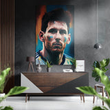 Messi Brushed Aluminium Dibond Wall Art