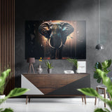 Elephant Brushed Aluminium Dibond Wall Art