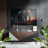 Elephant Brushed Aluminium Dibond Wall Art