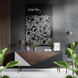 Keith Haring Brushed Aluminium Dibond Wall Art