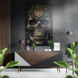 Skull Brushed Aluminium Dibond Wall Art