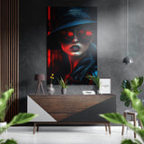 Woman Brushed Aluminium Dibond Wall Art