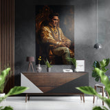 Elvis the King Brushed Aluminium Dibond Wall Art