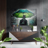 Umbrella Brushed Aluminium Dibond Wall Art