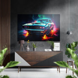 Classical Car Brushed Aluminium Dibond Wall Art