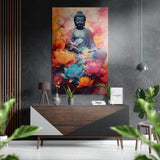 Budha Brushed Aluminium Dibond Wall Art