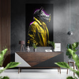 Fashionate Rhino Brushed Aluminium Dibond Wall Art