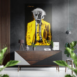 Einstein - I Told You Brushed Aluminium Dibond Wall Art