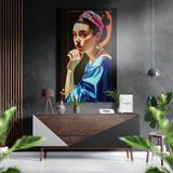 Girl with a Pearl Earring Brushed Aluminium Dibond Wall Art