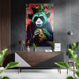 Little Monkey Brushed Aluminium Dibond Wall Art