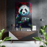 Panda Brushed Aluminium Dibond Wall Art