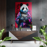 Panda Brushed Aluminium Dibond Wall Art