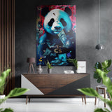 Panda Brushed Aluminium Dibond Wall Art