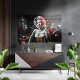 Woman in a Bar Brushed Aluminium Dibond Wall Art