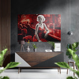 Woman in a Bar Brushed Aluminium Dibond Wall Art