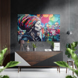 Woman Brushed Aluminium Dibond Wall Art