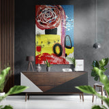 Kandinsky Style Brushed Aluminium Dibond Wall Art