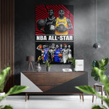 NBA - All Stars Brushed Aluminium Dibond Wall Art