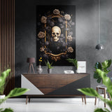 Skull Brushed Aluminium Dibond Wall Art