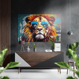 Cool Lion Brushed Aluminium Dibond Wall Art