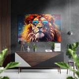 Cool Lion Brushed Aluminium Dibond Wall Art