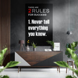 Never Tell Brushed Aluminium Dibond Wall Art