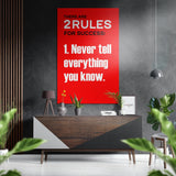 Never Tell Brushed Aluminium Dibond Wall Art