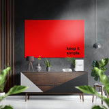 Keep It Simple Brushed Aluminium Dibond Wall Art