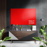 Keep It Simple Brushed Aluminium Dibond Wall Art