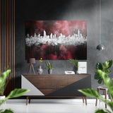 City Silhouette Brushed Aluminium Dibond Wall Art