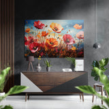 Poppies Brushed Aluminium Dibond Wall Art