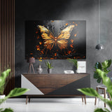 Butterfly Brushed Aluminium Dibond Wall Art