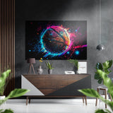 Neon Ball Brushed Aluminium Dibond Wall Art