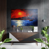 Sunset in Istanbul Brushed Aluminium Dibond Wall Art