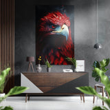 Red Eagle Brushed Aluminium Dibond Wall Art