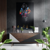 Stylish Ape Brushed Aluminium Dibond Wall Art